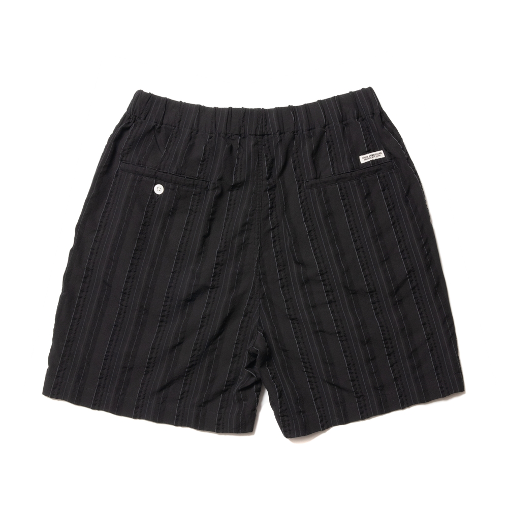 画像: COOTIE PRODUCTIONS/Stripe Sucker Cloth 2 Tuck Easy Shorts（Black）［ストライプサッカーツータックショーツ-23春夏］