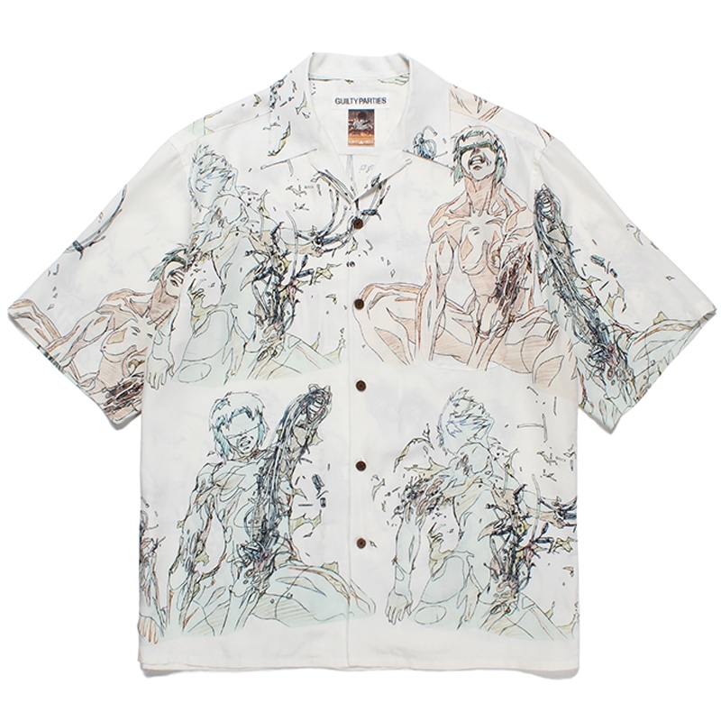 画像: WACKO MARIA/GHOST IN THE SHELL / 攻殻機動隊 / HAWAIIAN SHIRT（WHITE）［ハワイアンシャツ-23春夏］