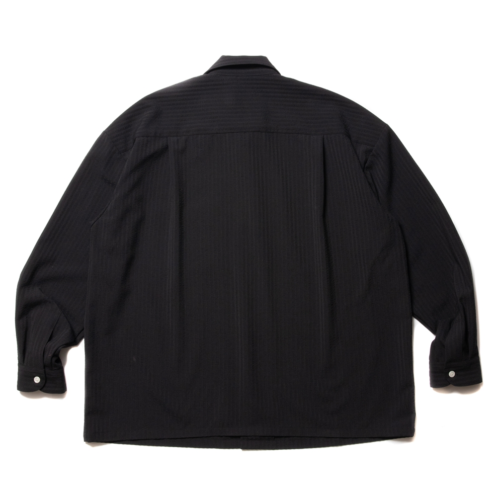 画像: COOTIE PRODUCTIONS/T/W Sucker Open Collar L/S Shirt（Black）［T/Wサッカーオープンカラーシャツ-23春夏］