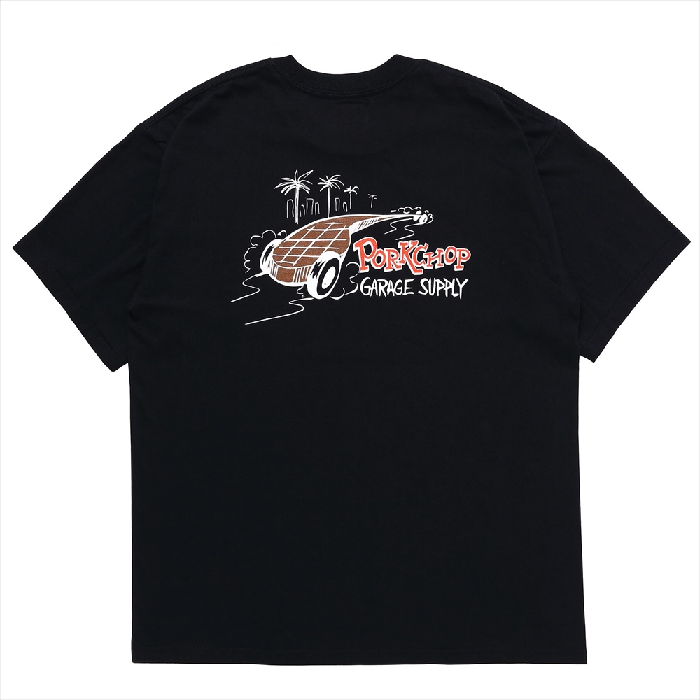 画像: PORKCHOP/PC ROD TEE（BLACK）［プリントT-23春夏］