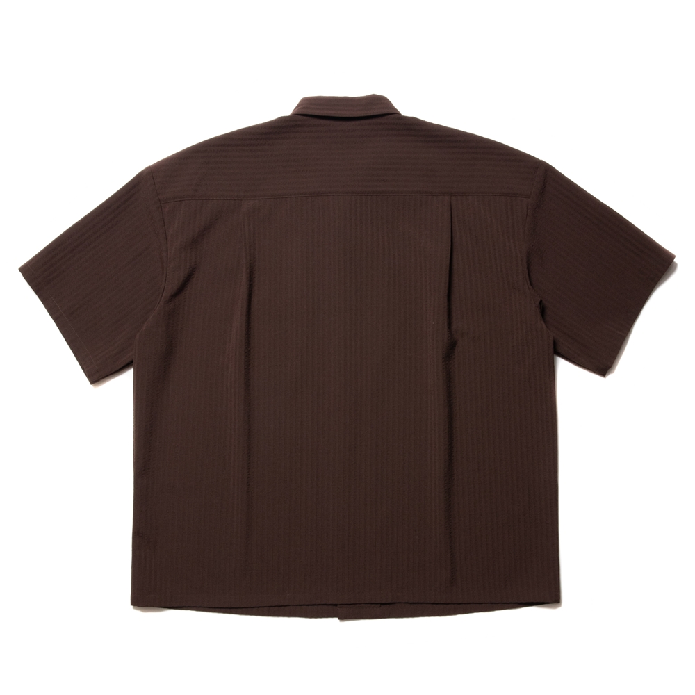 画像: COOTIE PRODUCTIONS/T/W Sucker Open Collar S/S Shirt（Brown）［T/Wサッカーオープンカラーシャツ-23春夏］