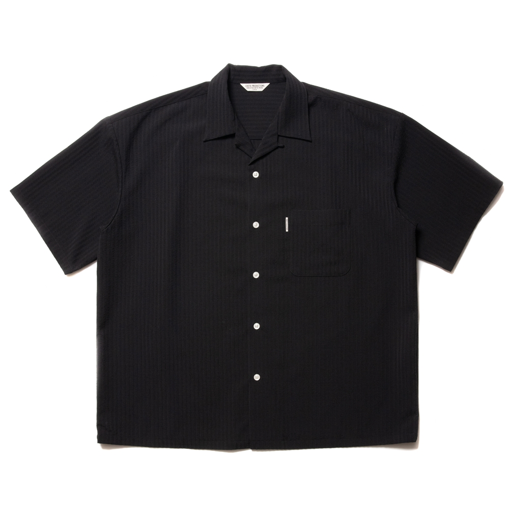 画像: COOTIE PRODUCTIONS/T/W Sucker Open Collar S/S Shirt（Black）［T/Wサッカーオープンカラーシャツ-23春夏］