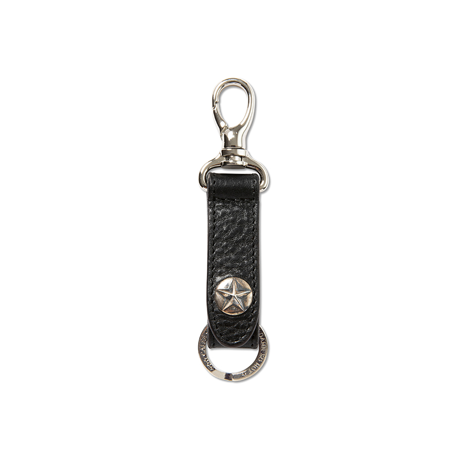 画像: CALEE/Silver star concho leather key ring（Black）［レザーキーリング-23春夏］