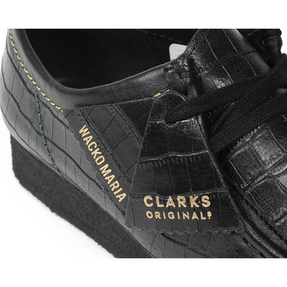 画像: WACKO MARIA/CLARKS ORIGINALS / CROCODILE EMBOSSED LEATHER WALLABEE（BLACK）［クロコダイルワラビー-23春夏］