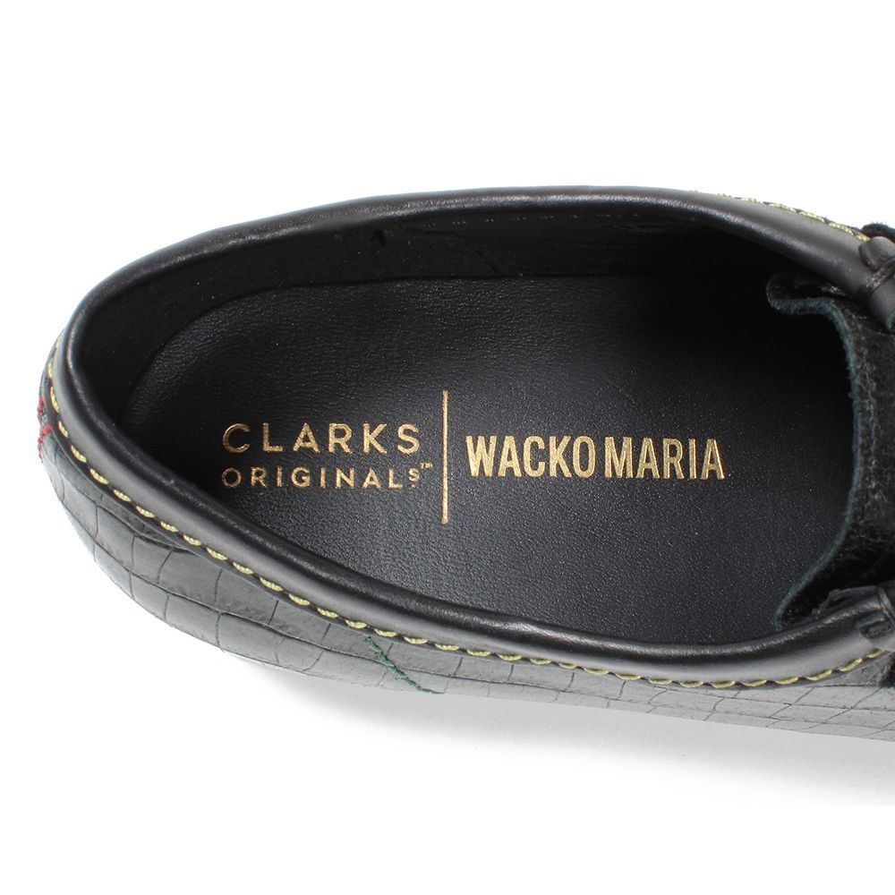 画像: WACKO MARIA/CLARKS ORIGINALS / CROCODILE EMBOSSED LEATHER WALLABEE（BLACK）［クロコダイルワラビー-23春夏］