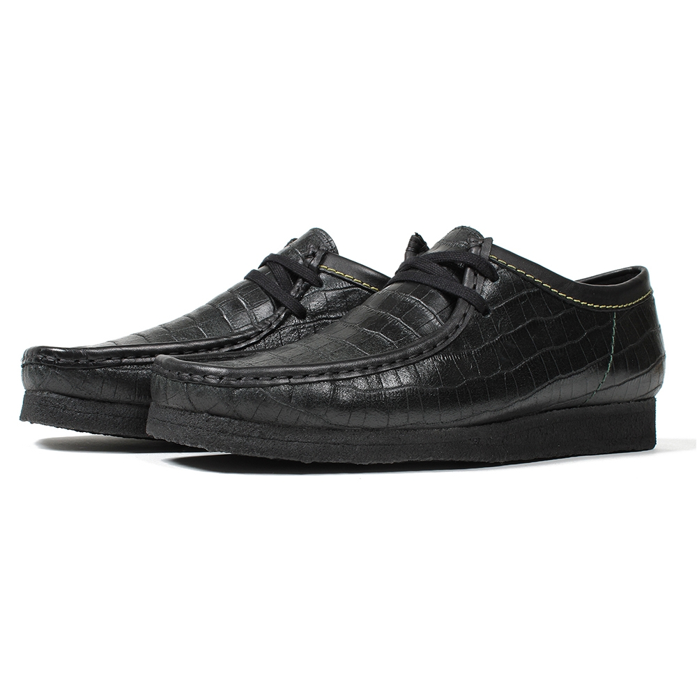 画像: WACKO MARIA/CLARKS ORIGINALS / CROCODILE EMBOSSED LEATHER WALLABEE（BLACK）［クロコダイルワラビー-23春夏］