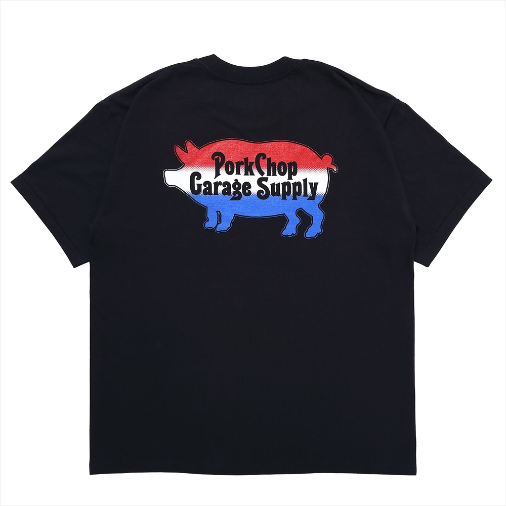 画像: PORKCHOP/THREE TONE ROUNDED TEE（BLACK）［プリントT-23春夏］
