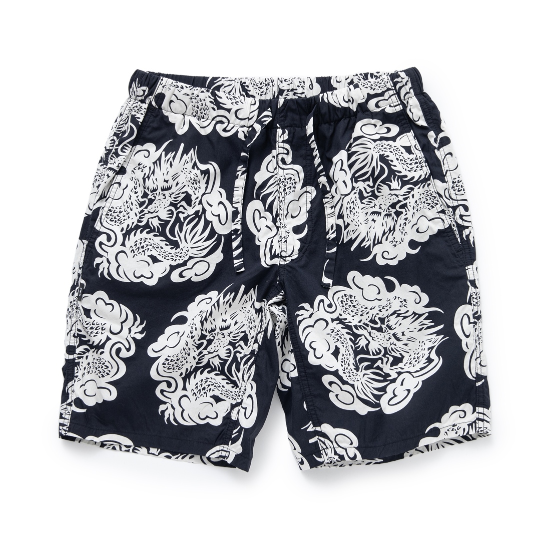 画像: 【40%OFF】RATS/ZIP COTTON SHORTS PRINT（BLACK）［ジップコットンショーツ-23春夏］
