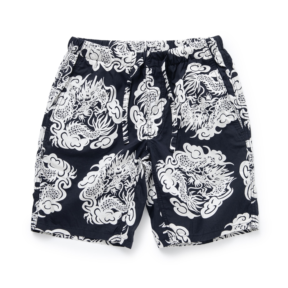 画像: RATS/ZIP COTTON SHORTS PRINT（BLACK） 【30%OFF】［ジップコットンショーツ-23春夏］