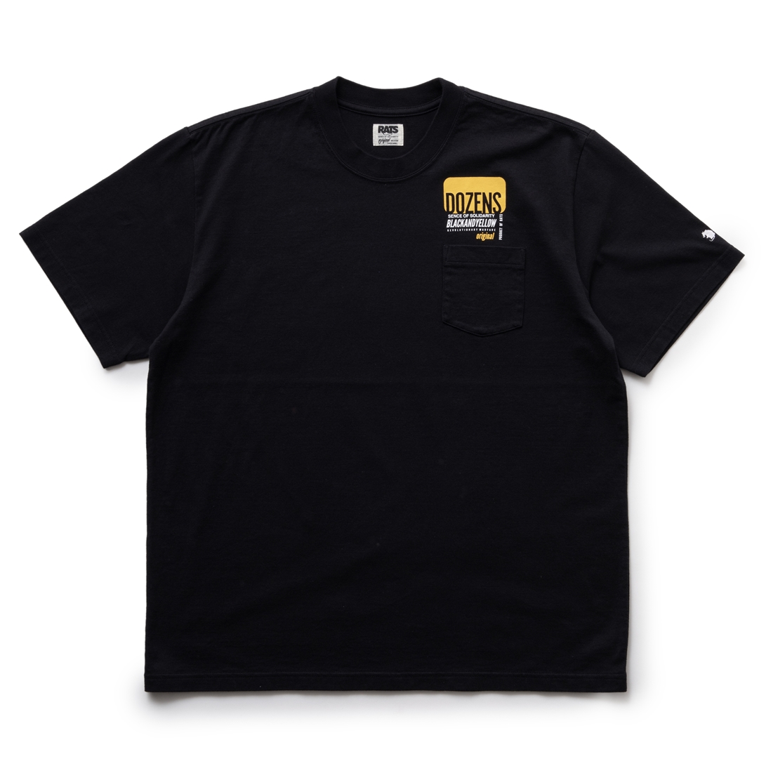 画像: RATS/COLOR TAG TEE（BLACK）［プリントポケT-23春夏］