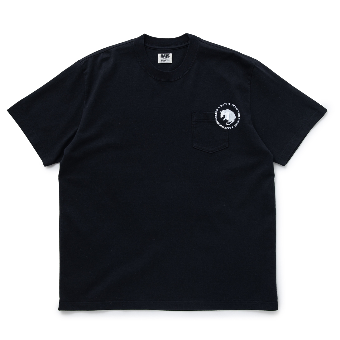 画像: RATS/CIRCLE POCKET TEE（BLACK）［プリントポケT-23春夏］