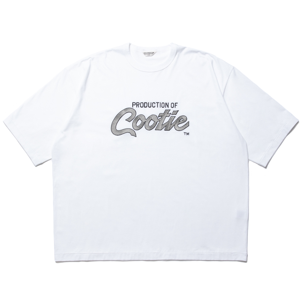 画像: COOTIE PRODUCTIONS/Embroidery Oversized S/S Tee（PRODUCTION OF COOTIE）（Off White）［オーバーサイズT-23秋冬］