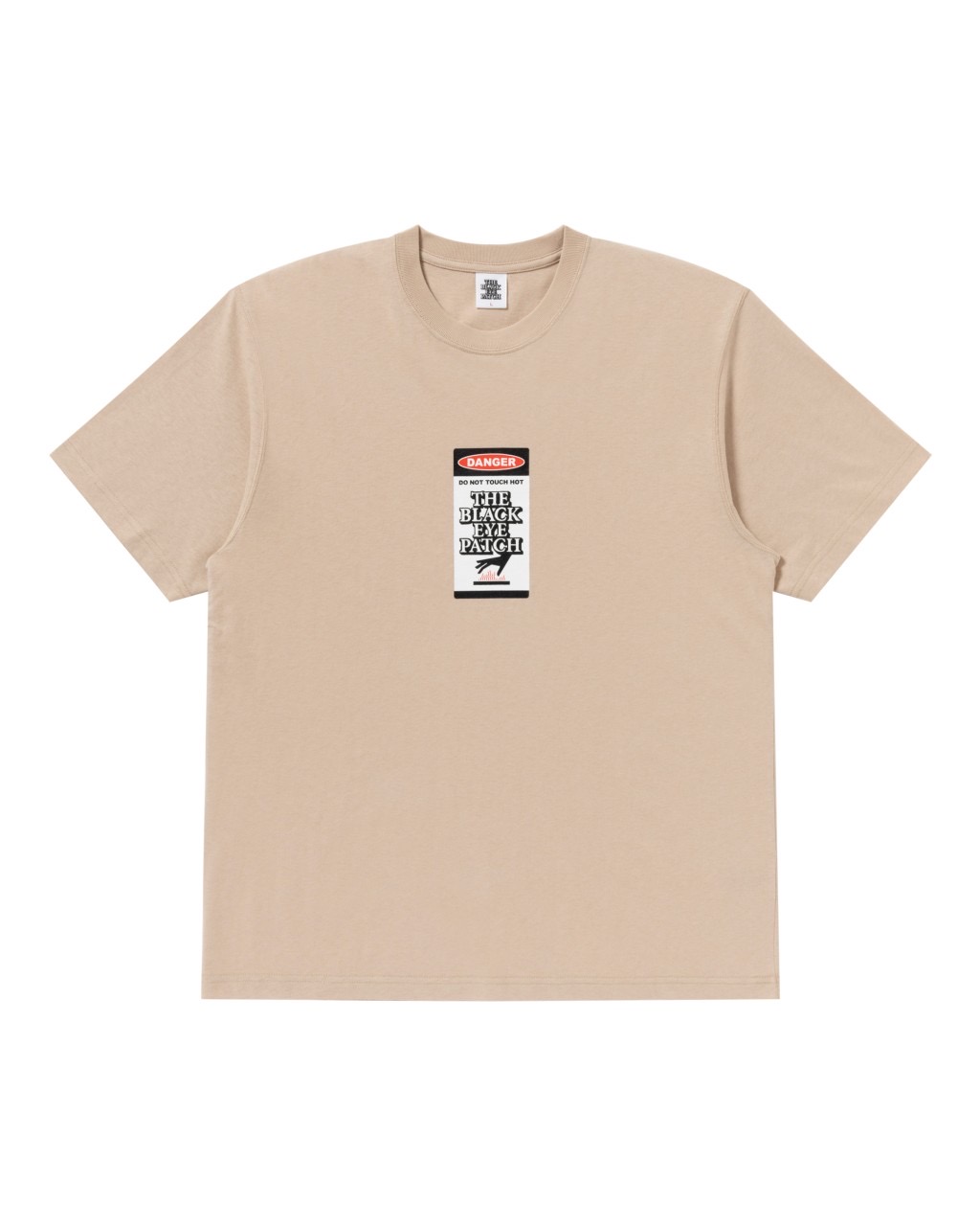 BlackEyePatch/DANGER HOT LABEL TEE(BEIGE) - JONAS S BLACK EYE PATCH DANGER HOT LABEL TEE 白