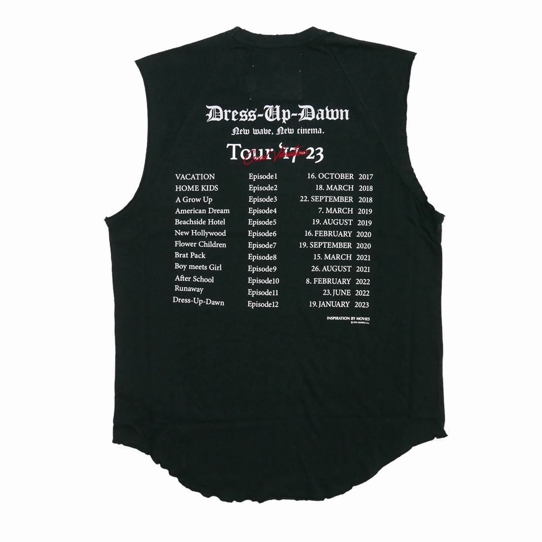 画像: DAIRIKU/"The Dawn" No-Sleeve Tour Tee（Black） 【30%OFF】［ノースリーブツアーT-23秋冬］