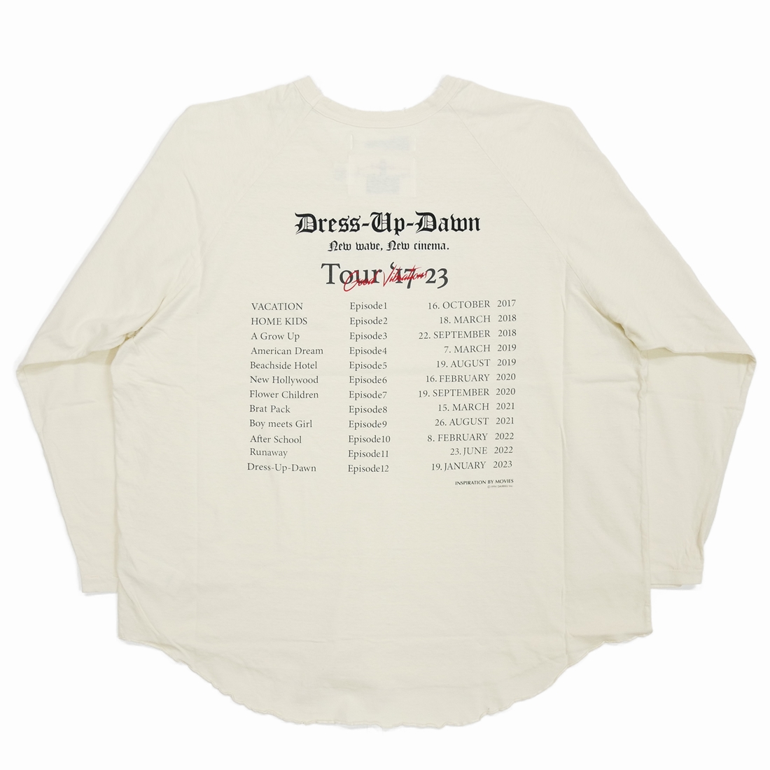 画像: DAIRIKU/"The Dawn" Big Raglan Tour Tee（White）［ビッグラグランツアーT-23秋冬］