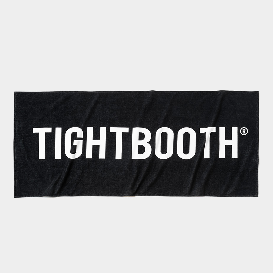 画像: TIGHTBOOTH/LOGO BEACH TOWEL（Black） 【20%OFF】［ビーチタオル-23夏］