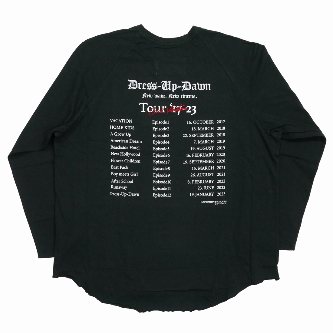 画像: DAIRIKU/"The Dawn" Big Raglan Tour Tee（Black）［ビッグラグランツアーT-23秋冬］