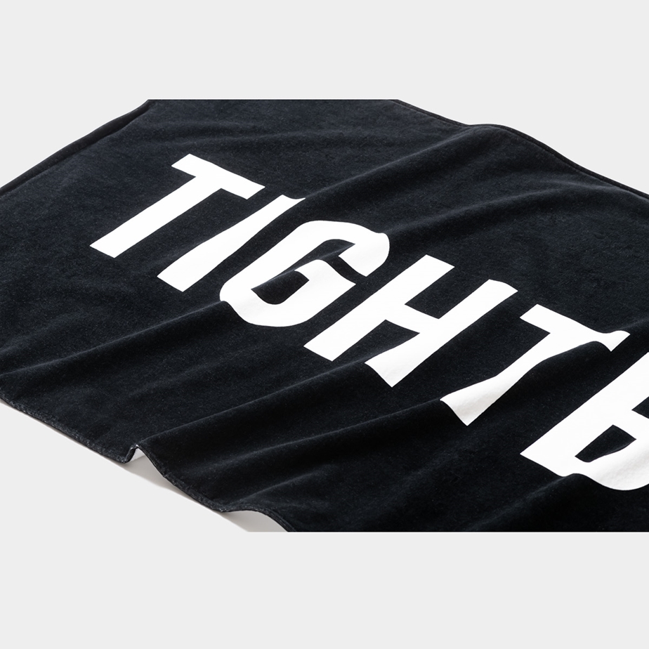 画像: TIGHTBOOTH/LOGO BEACH TOWEL（Black） 【20%OFF】［ビーチタオル-23夏］