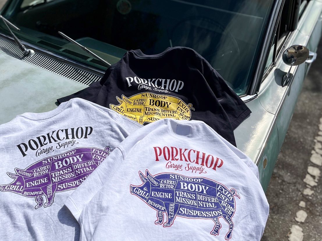 画像: PORKCHOP/PORK BACK TEE（GRAY）［プリントT-23春夏］