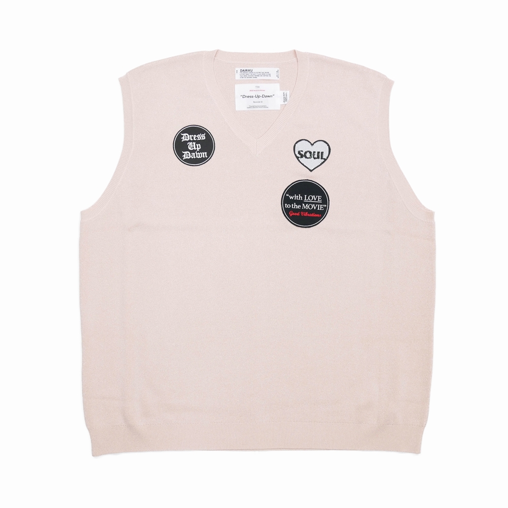 DAIRIKU/Lame Knit Vest（Pink） 【30%OFF】［ラメニットベスト-23秋冬