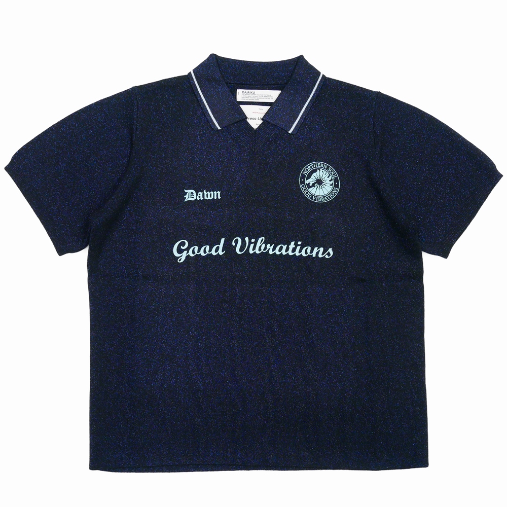 DAIRIKU/Lame Soccer Uniform Knit PulloverNavy［ラメサッカー