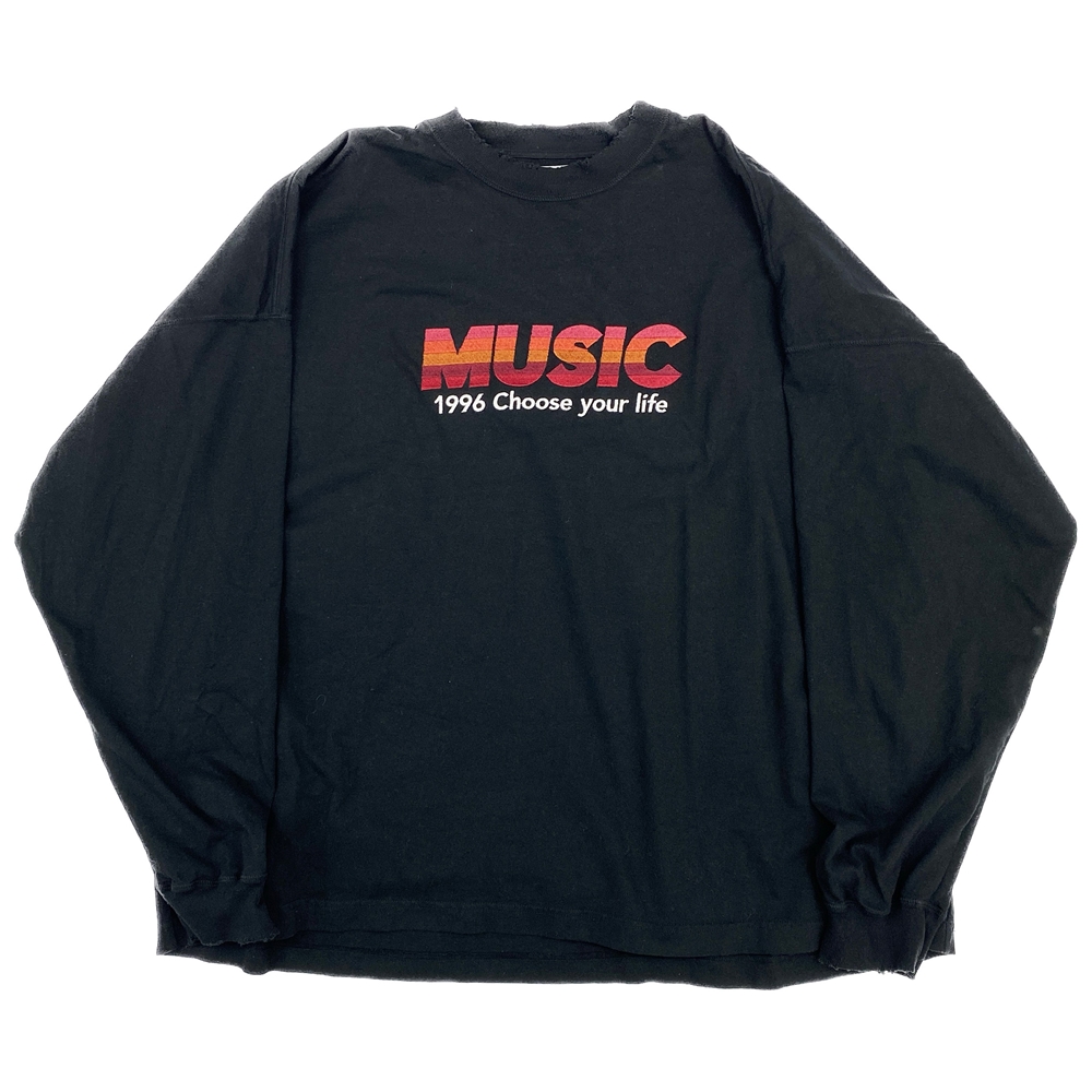 画像: DAIRIKU/"MUSIC" Tee（Black）［刺繍長袖T-23秋冬］