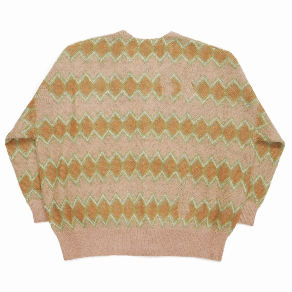 画像: DAIRIKU/Mohair Border Cardigan（Beige & Green） 【30%OFF】［モヘアボーダーカーディガン-23秋冬］