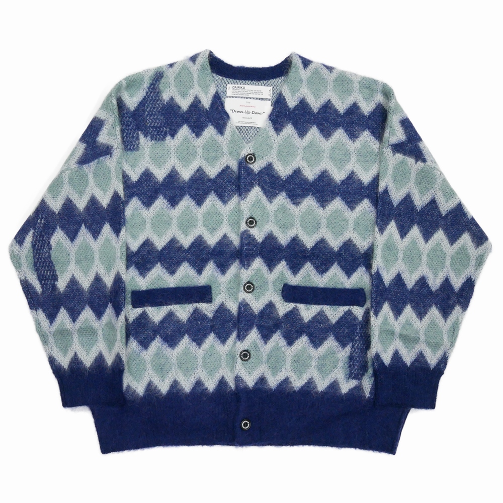 画像: DAIRIKU/Mohair Border Cardigan（Blue & Navy） 【30%OFF】［モヘアボーダーカーディガン-23秋冬］