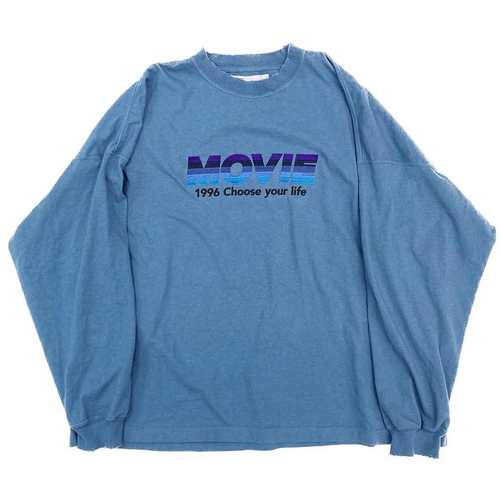 画像1: DAIRIKU/"MOVIE" Tee（Aqua）［刺繍長袖T-23秋冬］ (1)