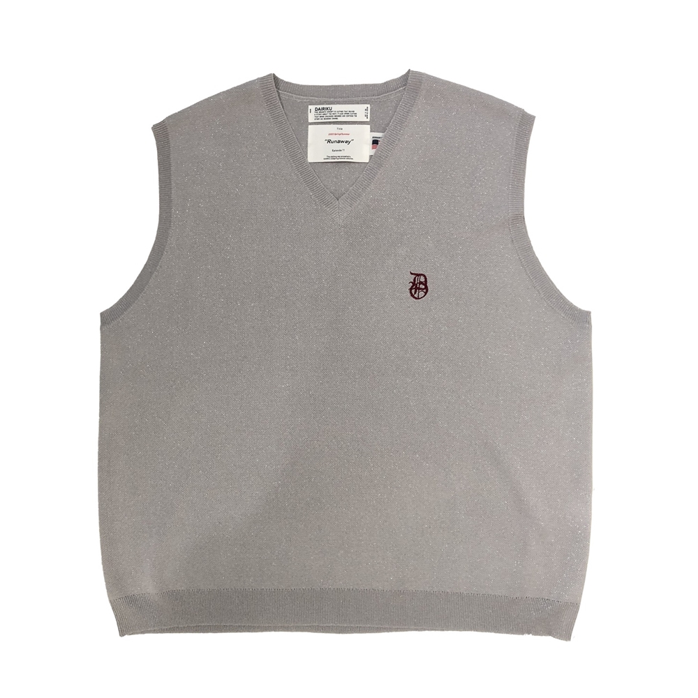 画像: DAIRIKU/Oversized Lame Knit Vest（Space Gray）［オーバーサイズラメニットベスト-23春夏］