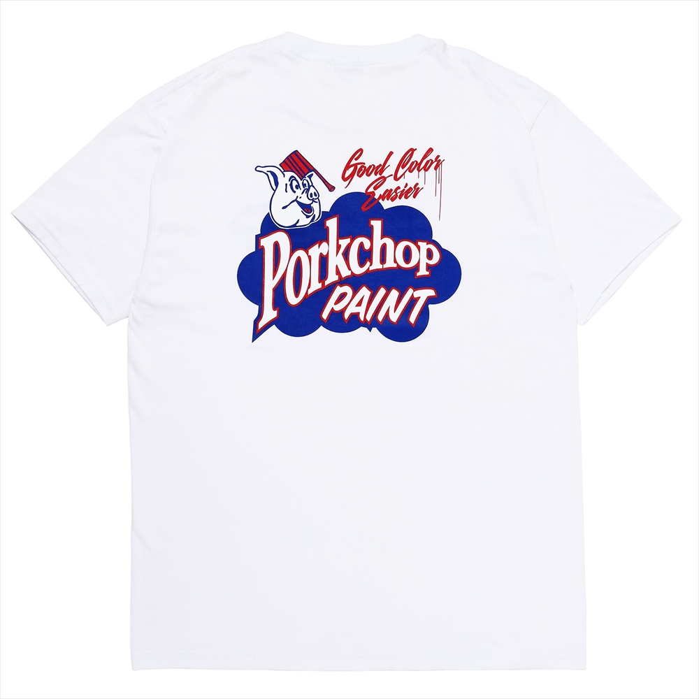 画像: PORKCHOP/PORKCHOP PAINT TEE（WHITE）［プリントT-23春夏］