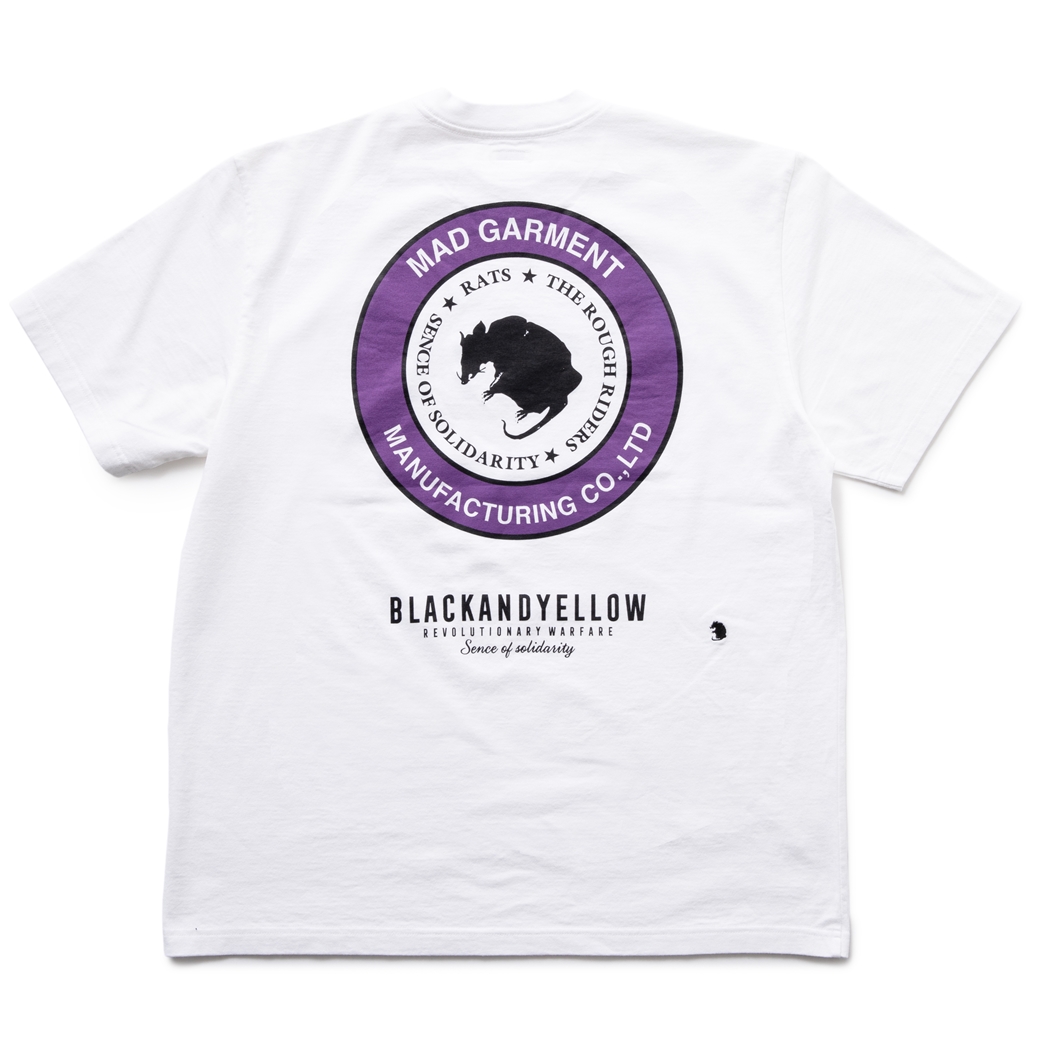 画像: RATS/TWO WHEEL TEE（WHITE/PURPLE）［プリントT-23春夏］