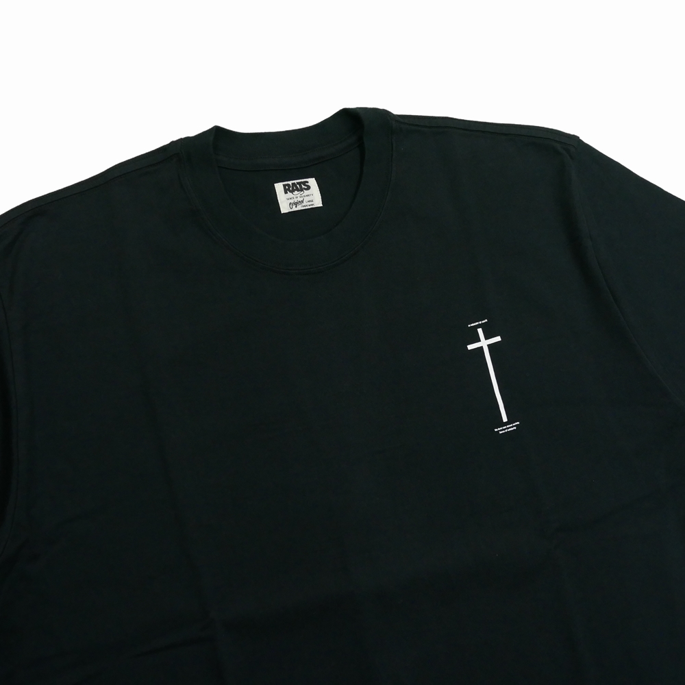 画像: RATS/CROSS TEE（BLACK）［プリントT-23春夏］