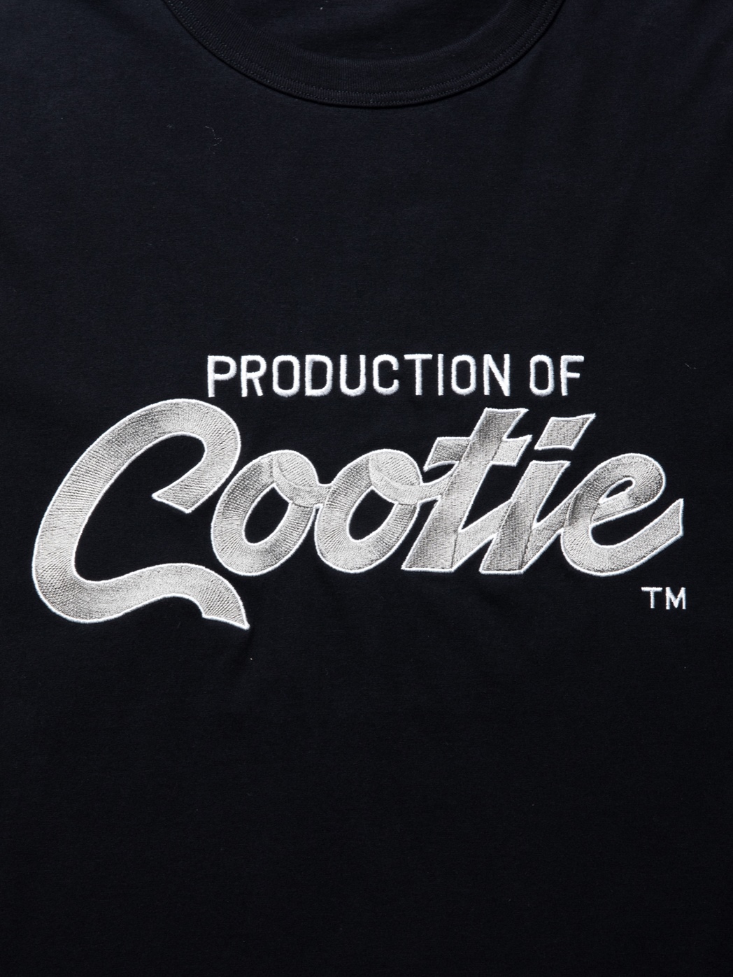 画像: COOTIE PRODUCTIONS/Embroidery Oversized L/S Tee（PRODUCTION OF COOTIE）（Black）［オーバーサイズ長袖T-23秋冬］