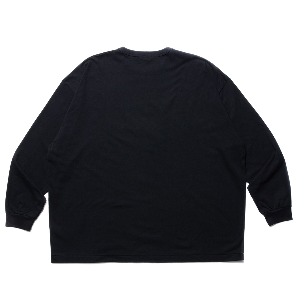 画像: COOTIE PRODUCTIONS/Embroidery Oversized L/S Tee（PRODUCTION OF COOTIE）（Black）［オーバーサイズ長袖T-23秋冬］