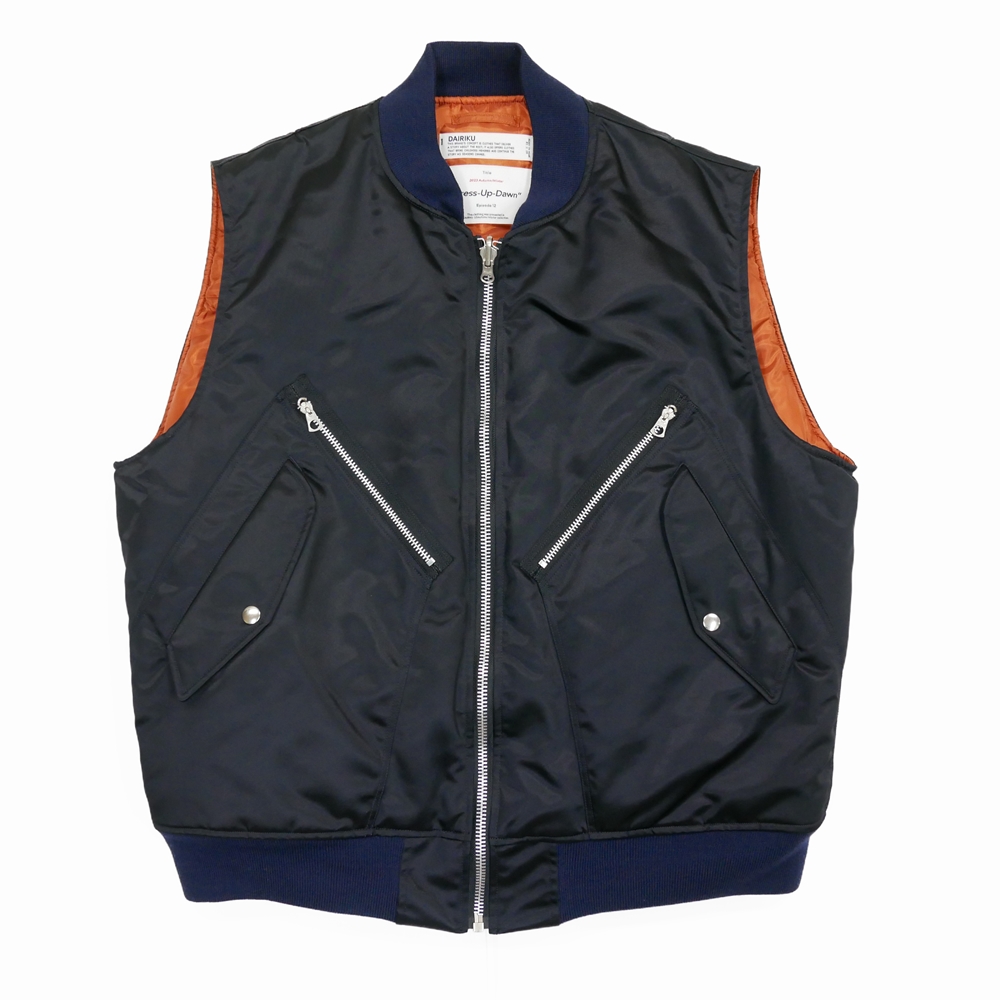 画像: DAIRIKU/"Terri" Flight Vest（Navy） 【30%OFF】［フライトベスト-23秋冬］