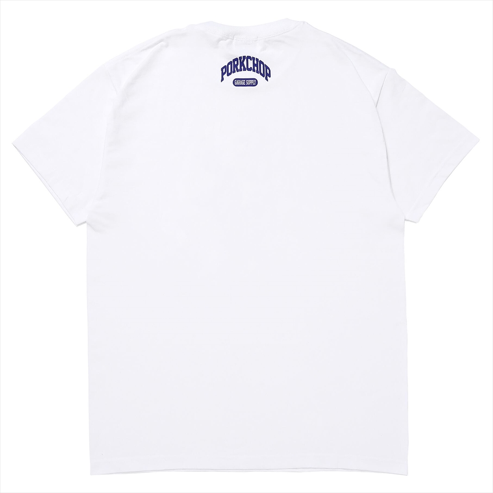 画像: PORKCHOP/2nd COLLEGE TEE（WHITE）［プリントT-23秋冬］