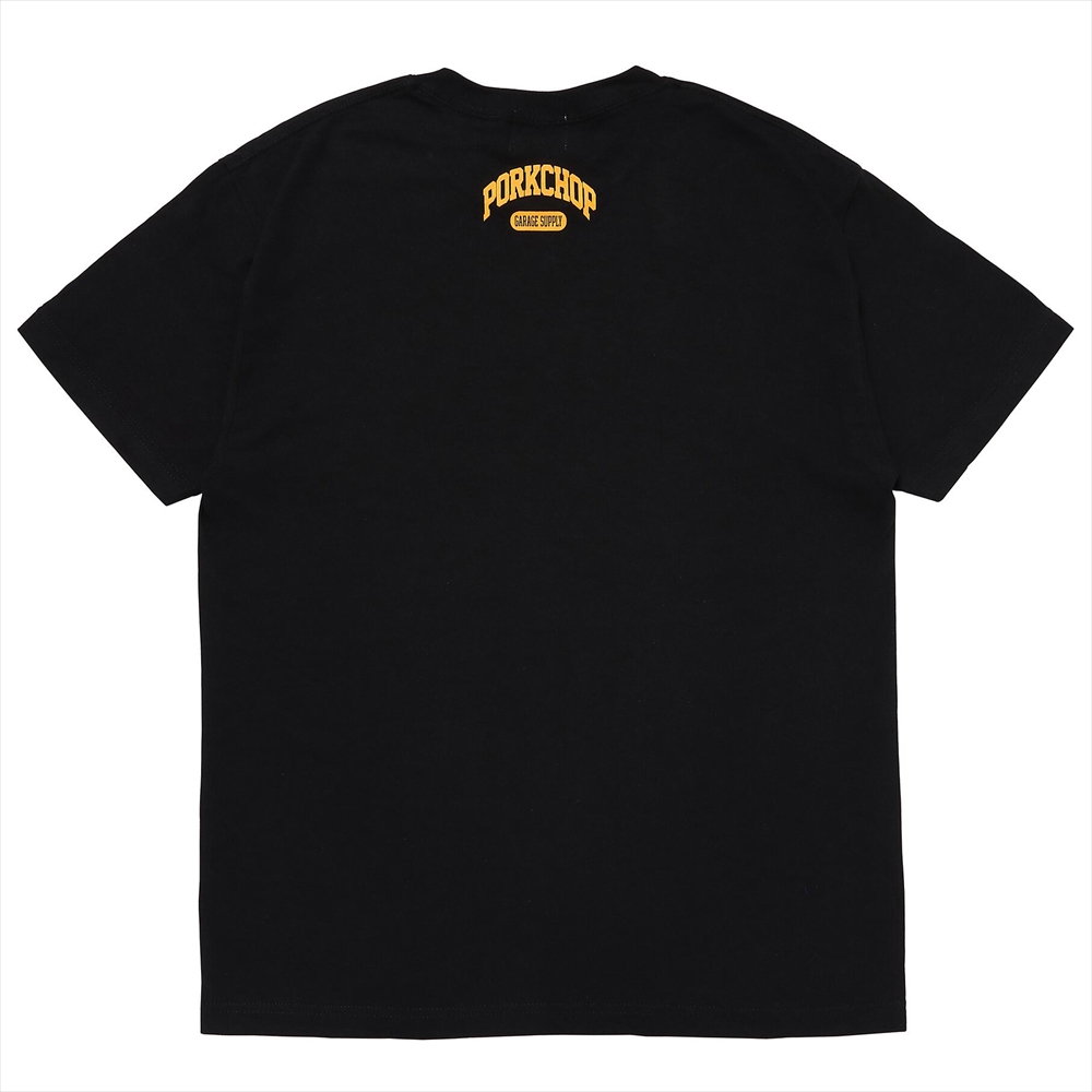 画像: PORKCHOP/2nd COLLEGE TEE（BLACK）［プリントT-23秋冬］