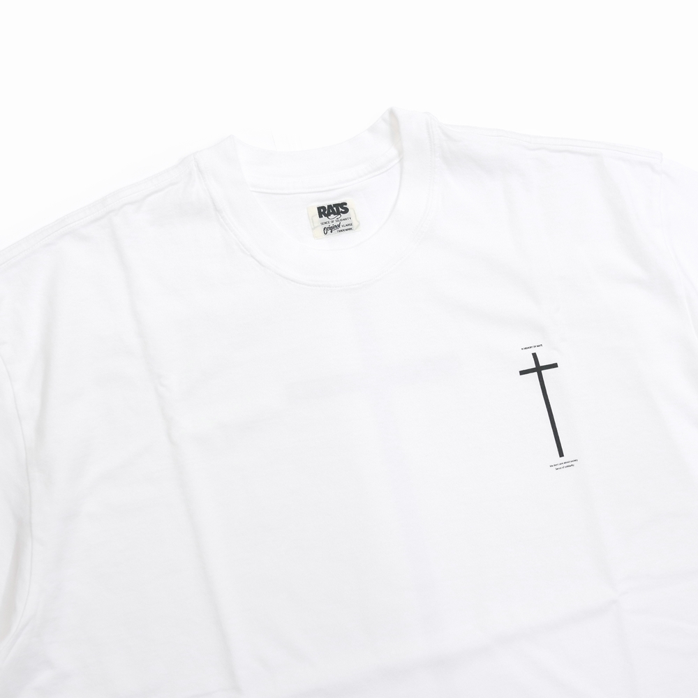 画像: RATS/CROSS TEE（WHITE）［プリントT-23春夏］