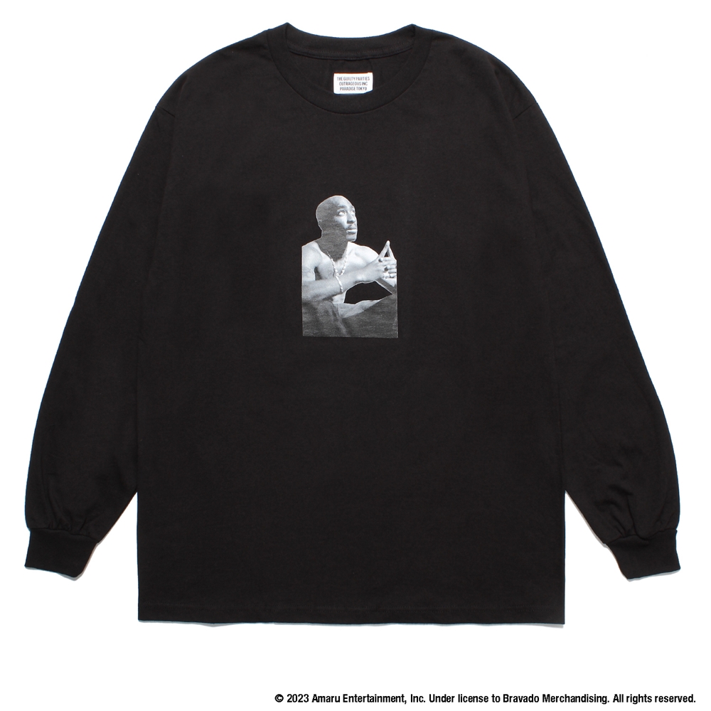 画像: WACKO MARIA/2PAC / LONG SLEEVE T-SHIRT（BLACK）［プリント長袖T-23秋冬］