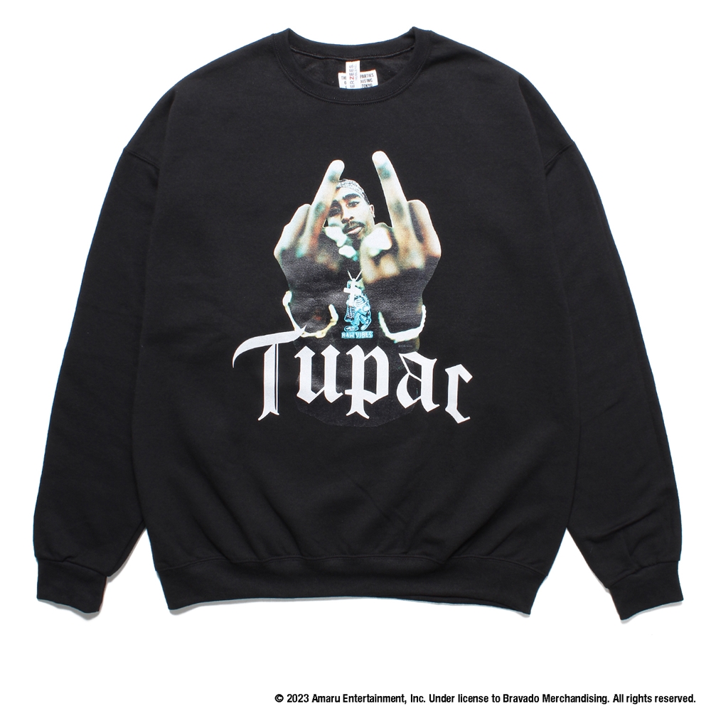 画像: WACKO MARIA/2PAC / SWEAT SHIRT（BLACK）［クルーネックスウェット-23秋冬］