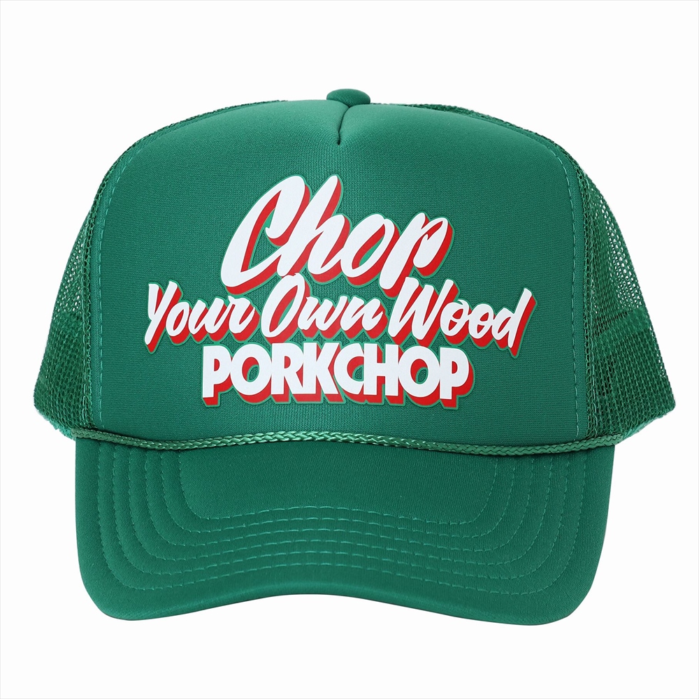 PORKCHOP/CHOP YOUR OWN WOOD CAP(KELLY GREEN)[メッシュキャップ ...