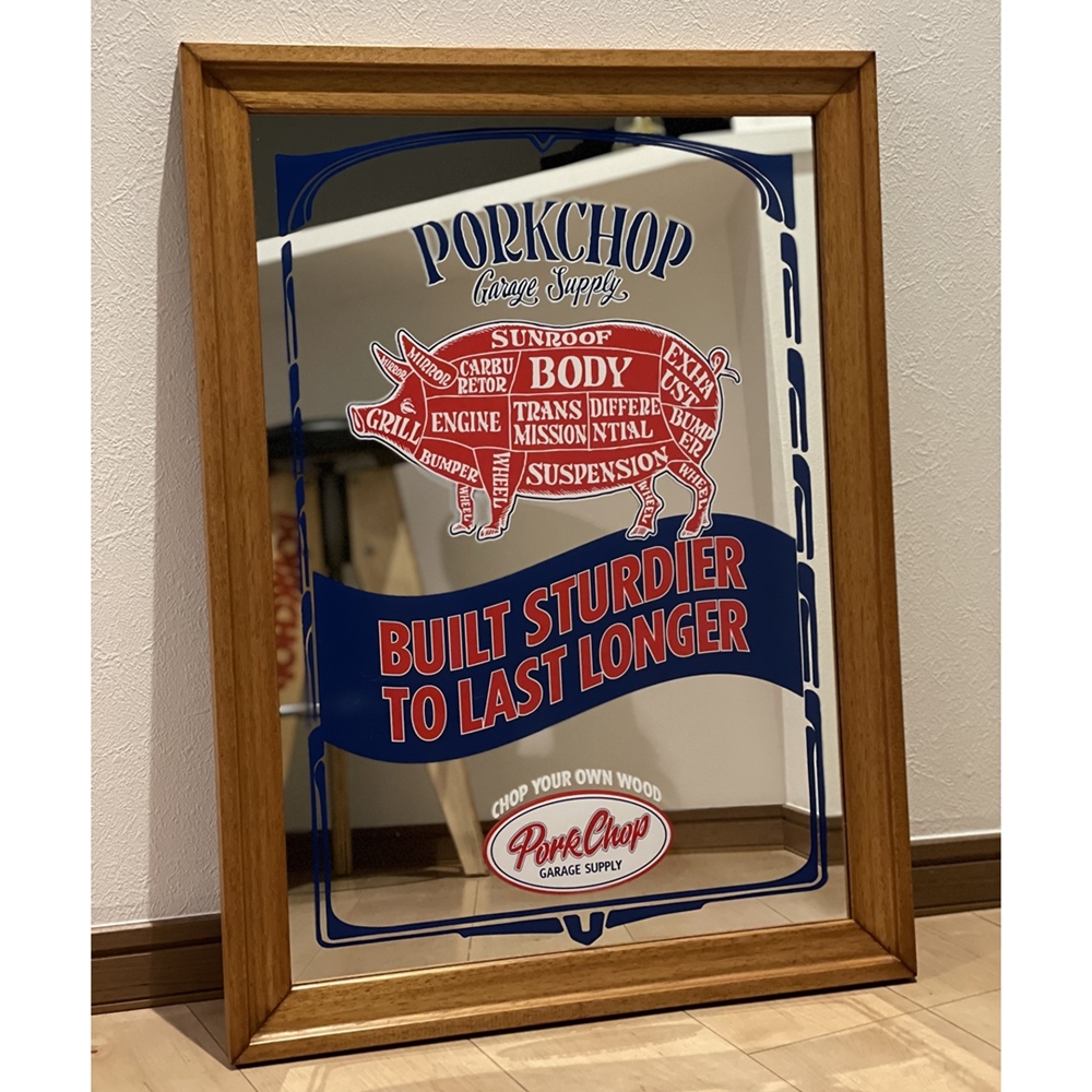 画像: PORKCHOP/PUB MIRROR（WOOD）［パブミラー-22秋冬］