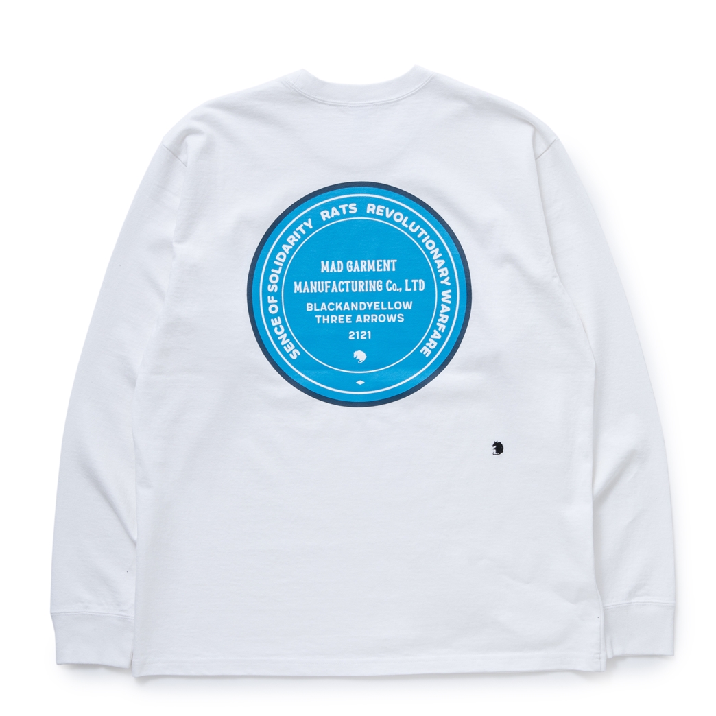 画像: RATS/CIRCLE MGM LS TEE（WHITE） 【30%OFF】［プリント長袖T-23秋冬］