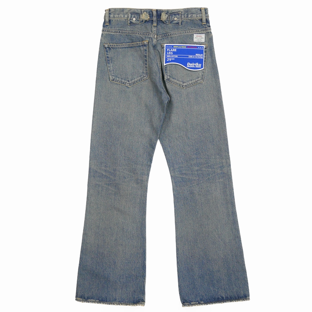 画像: DAIRIKU/"Northern Soul" Flare Denim Pants（Mud Indigo） 【30%OFF】［"ノーザンソウル"フレアデニムパンツ-23秋冬］