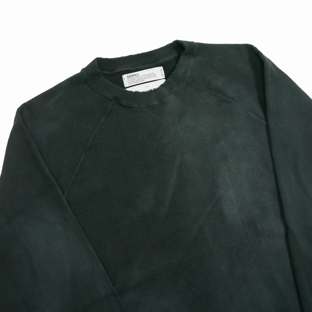 画像: DAIRIKU/"Water-repellent" Vintage Wash Sweater（Mud Black）［クルーネックスウェット-23秋冬］