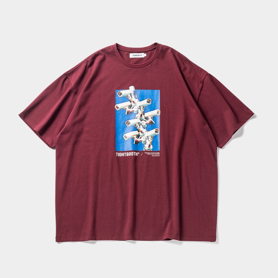 画像: TIGHTBOOTH/SECURITY LEVEL ∞ T-SHIRT（Wine） 【30%OFF】［プリントT-23秋冬］