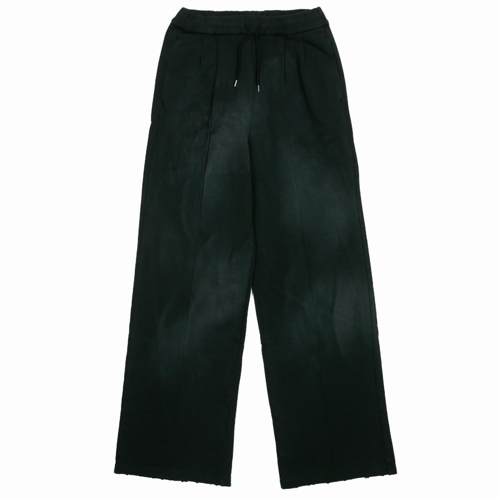 画像: DAIRIKU/"Water-repellent" Vintage Wash Wide Sweat Pants（Mud Black）［ワイドスウェットパンツ-23秋冬］