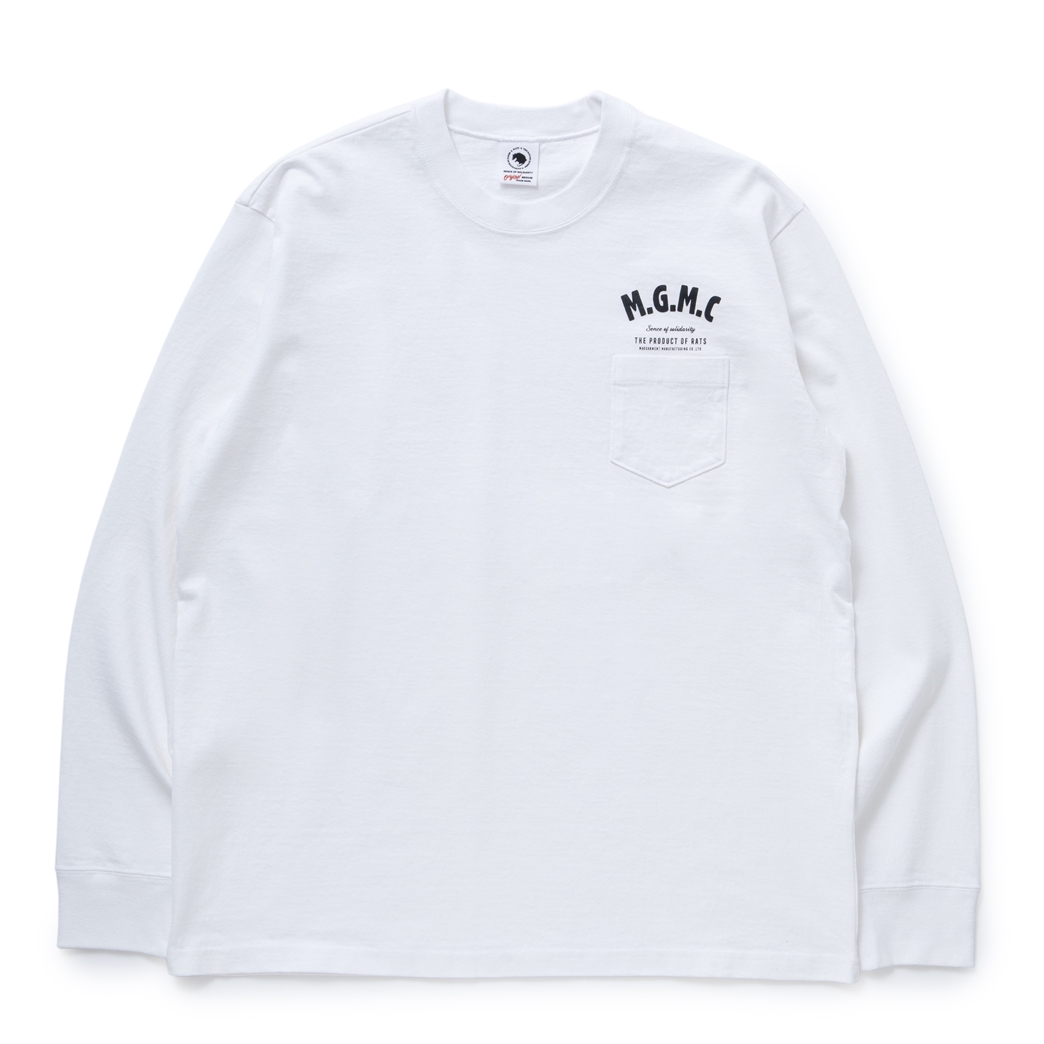 画像: RATS/MGMC POCKET LS TEE（WHITE）［プリント長袖ポケT-23秋冬］