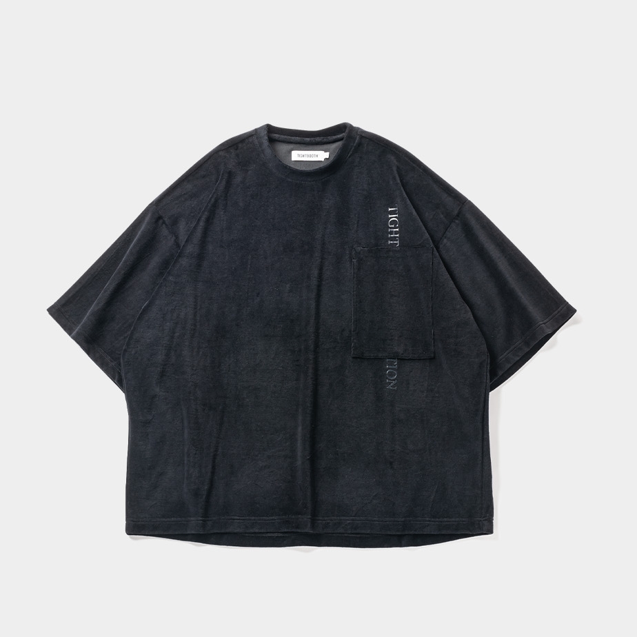 画像: TIGHTBOOTH/STRAIGHT UP VELOUR T-SHIRT（Black） 【20%OFF】［ベロアT-23秋冬］